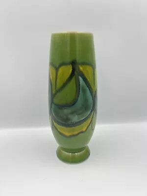 Buy A Mid-Century Green Delphis Range Poole Pottery Vase.Shape 15 • 65£