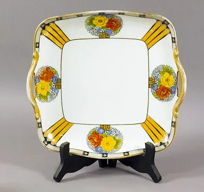 Buy Antique Noritake China Hand Painted Square Dish - Art Deco - Japan - Ca. 1920 • 14.18£