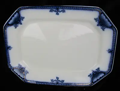 Buy Antique Burgess & Leigh Burleigh Ware HAMILTON Flow Blue Platter Serving Plate • 24.99£