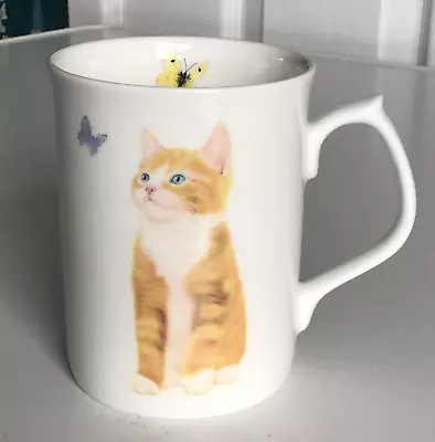 Buy Duchess Cat And Butterfly Fine Bone China Mug Ginger And White Cat A • 8.99£