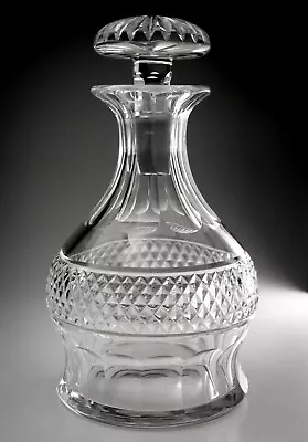 Buy Antique Mid Victorian Lead Glass Thistle Decanter Diamond Cut, Slice Panels • 134.97£