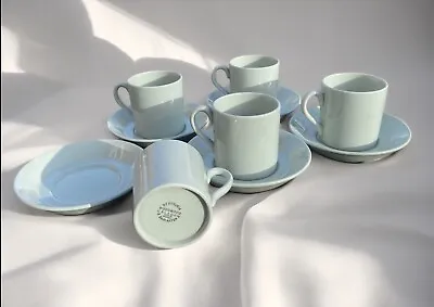 Buy 1950s Mint Wedgwood Celadon Small Coffee Cans & Saucers Espresso Demitasse Cups • 35£