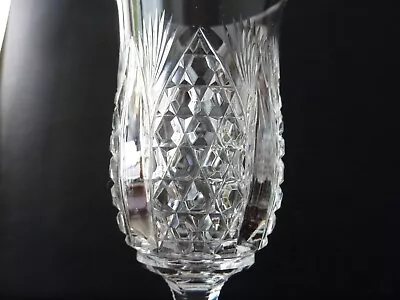Buy 5x Antique Webb Crystal Champagne Glasses Flutes, 1920's, Hand Cut • 89£