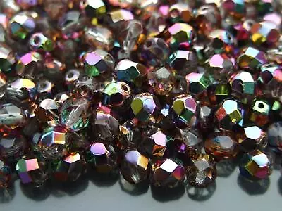 Buy 50x Czech Glass 6mm Fire Polished Facelet Beads Jewelry Making 39 Colors • 2.30£