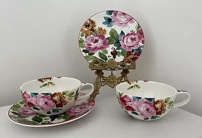 Buy M&S Marks And Spencer Elizabeth China Tea Cups And Saucers Pair Set Two - Set 1 • 25£