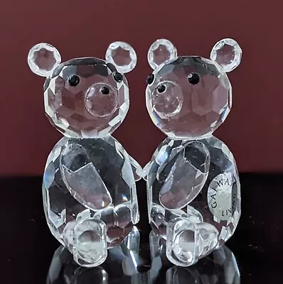 Buy Galway Living Crystal Cut Glass Teddy Bears X 2 Figurine Ornaments • 26.99£