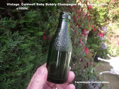 Buy Vintage Goldwell Baby Bubbly Champagne Perry Green Glass Bottle.c1950s.AH4232. • 15.99£