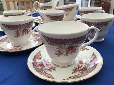 Buy REGENCY- Royal Stafford/ Sutherland Tea Set - 14 Pieces Cups/ Saucers/jug Cake • 22.55£