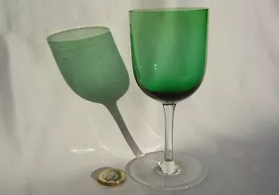 Buy Edwardian U Bowl Green Port Wine Glass Art Nouveau Era UG1 • 10.98£