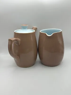 Buy Langley Pottery Lucerne Ware Coffee/Tea Pot And Jug 1960-1967. • 19.50£