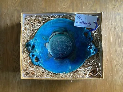 Buy MICHAEL KENNEDY Ceramic Blue Ram Dish - Irish Pottery Mint Condition RARE Boxed • 150£