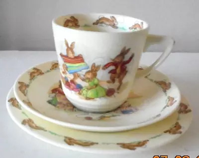 Buy ROYAL DOULTON Bone China  Bunnykins  TRIO Cup/Saucer/Plate VGC (Please See Notes • 7.99£