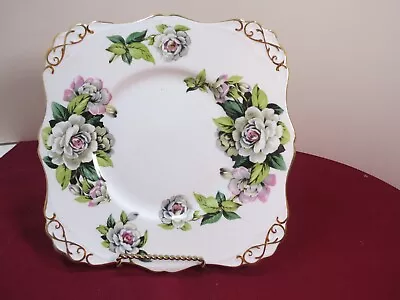 Buy Royal Tuscan Bone China Gardenia  Pattern 9  Square Plate Made In England • 13.70£
