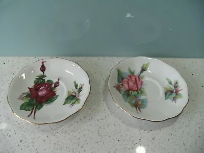 Buy Royal Standard Harry Wheatcroft Roses Saucers X2 - Rendezvous And Grand Gala • 9.99£