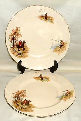Buy ALFRED MEAKIN   COUNTRY LIFE   HUNTING SHOOTING FISHING 3 X 8  PLATES • 7.99£