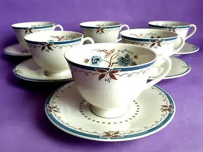Buy Vintage Royal Doulton Fine Bone China 'Old Colony' Cups & Saucers X 6 • 14.99£