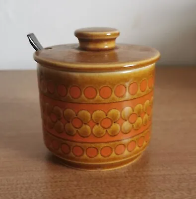 Buy Vintage Retro Hornsea Pottery Saffron Lidded Sugar Preserve Pot - Floral Pattern • 6.99£