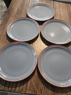 Buy Noritake Stoneware Blue Adobe 8678 Set Of 5 Dinner Plates 10.25  Japan • 61.67£