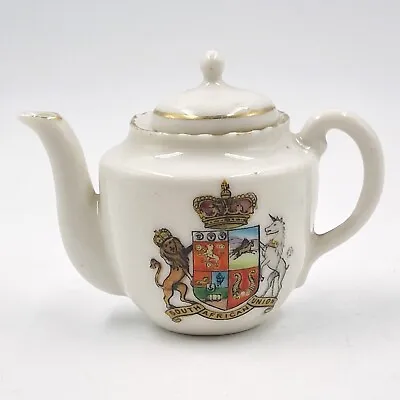 Buy Vintage Gemma Crested China Commemorative Teapot - South African Union Crest • 8£