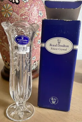 Buy Royal Doulton Finest Crystal Chelsea Heights Collection Bud Vase 7 ¾”, Boxed • 12.60£