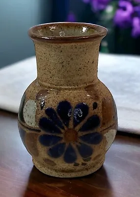 Buy Vintage Tonala Sandstone Mexican Pottery Vase Flowers Floral Hand Painted Small • 8.51£