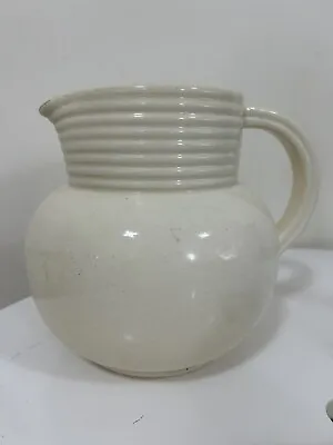 Buy Vintage Earthenware 'Saxony' Jug Vase ELLGREAVE POTTERY CO. LTD - Burslem Cream • 15£