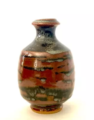 Buy John Leach Studio Pottery Stoneware Tenmoku Vase Muchelney Pottery Personal Seal • 135£