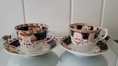 Buy Antique Royal Vale China Longton Cups & Saucers (2) England #3702 • 18.99£