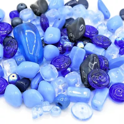 Buy 100g Czech Pressed Glass Beads Mixed Size And Colour • 5.99£
