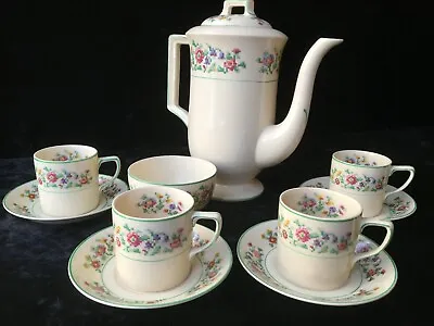 Buy Antique Johnson Brothers  Victorian  Coffee Set Pot Cups Saucers & Sugar Bowl • 14.95£