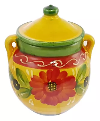 Buy Kitchen Storage Jar Sugar Salt 16 Cm X 15 Cm Spanish Handmade Ceramic Pottery  • 17.99£