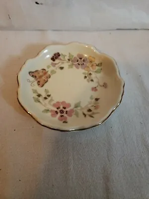 Buy Vintage Zsolnay Hungary 1868 Pecs Hand Painted Gold Butterflies Flowers Dish • 28.44£