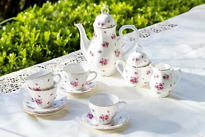 Buy Grace Teaware Rosebud Fine Porcelain 11-Piece Children's Tea Set • 62.67£