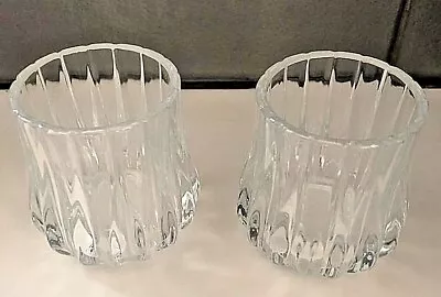 Buy ✅Pair Of 2 Small Vintage Crystal Glass Bud Vases -   8 Cm Tall✅ • 6.99£