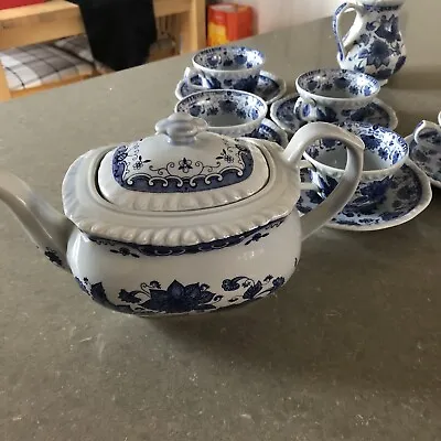 Buy Adams Wedgewood English Ironstone Blue Butterfly Tea Set Cup Saucer Milk Tea Pot • 35£