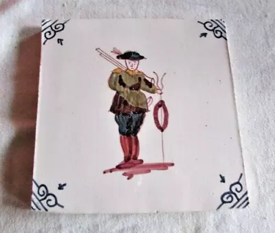Buy 17th Century Sttyle Delft Tile SOLDIER Hand Painted • 12£
