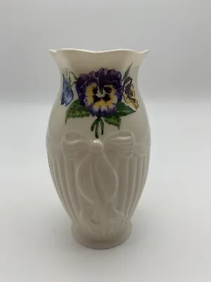 Buy Belleek Irish Bone China “Enchanted Garden Pansy Vase” • 33.25£