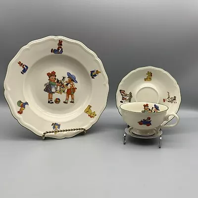 Buy Vintage Johann Haviland Bavaria Germany 3 Piece Playful Children Tea Set • 27.44£