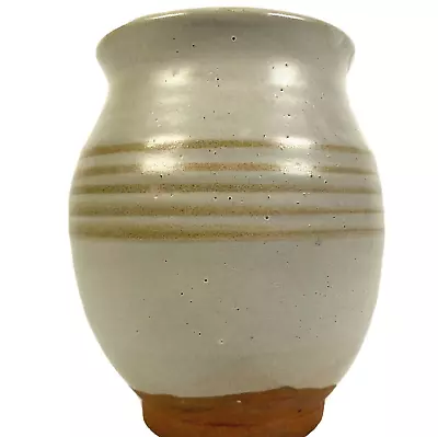 Buy VTG Signed DG Studio Pottery 4  Posy Vase Slipware Redware Handmade Wheel Thrown • 7£