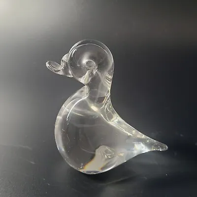 Buy Vintage Wedgwood Art Glass Duck Bird Crystal Clear Figurine 3  Paperweight • 17.10£