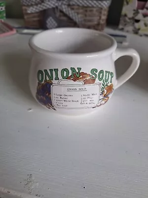 Buy Onion Soup Mug Vintage Retro Ceramic Mug Recipe Bowl Great Christmas Gift • 10£
