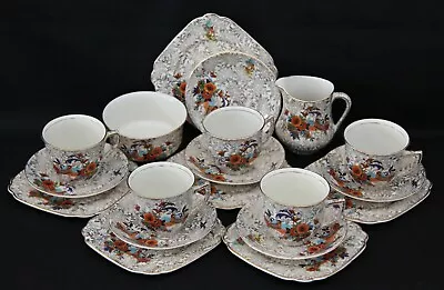 Buy Charming Art Deco Period Empire Ware 19 Piece Tea Set In Ivory Coloured Glaze • 25.95£