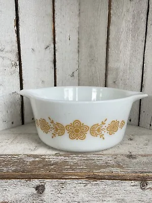 Buy Pyrex Golden Butterfly Mixing Bowl/Cassarole Dish With Cinderella Handle 472 • 21.81£