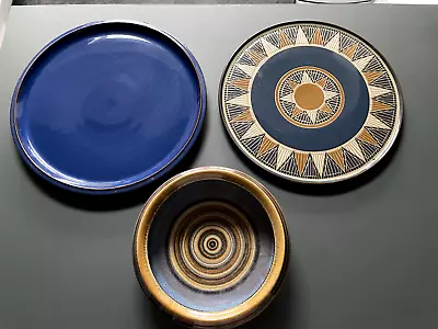 Buy Denby Various Pattern Serving Ware 2 Plates And Bowl • 32.50£