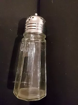 Buy Vintage Ribbed Glass Sugar Shaker With Chrome Lid • 9.99£