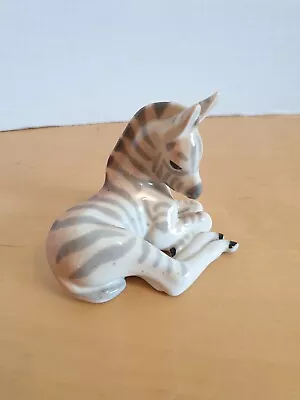 Buy USSR Lomomonosov Porcelain Zebra Figure 3.5 Inches Long. • 14.99£