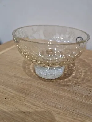 Buy Vintage Crackle Glazed Glass Bowl 12cm Across 8cm Tall • 4.50£