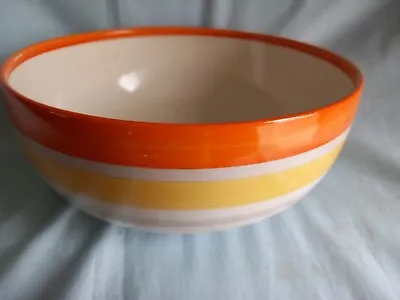 Buy Gray's Pottery Susie Cooper Style Large  Bowl Banded Pattern-Orange Yellow-870/2 • 16£