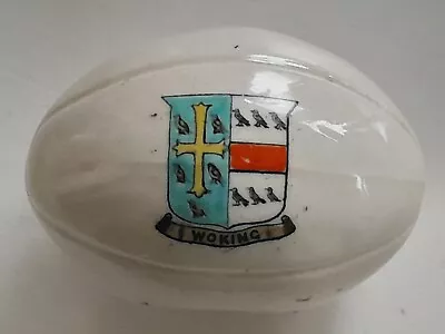 Buy Woking Vintage Crested China Rugby Ball. • 3.95£
