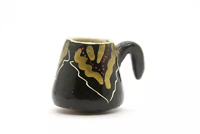 Buy Miniature Pottery Jug With Handle Mystery Hand Made - Painted Black  See Photos! • 5.50£